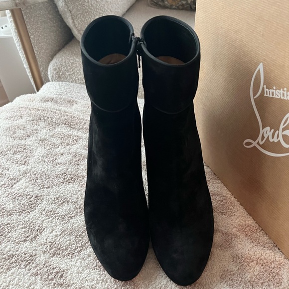 💯 Auth Christian Louboutin Moulamax 85 Veau Velour boots size 42 - Picture 4 of 4